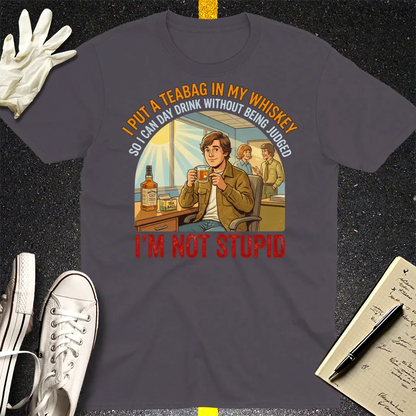 Teabag Whiskey Genius T-Shirt - Charcoal