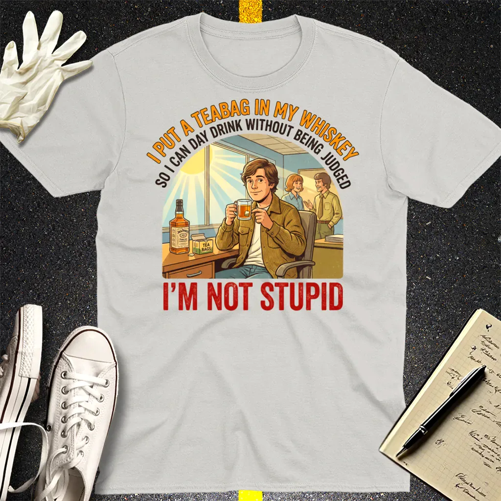 Teabag Whiskey Genius T-Shirt - Ice Grey