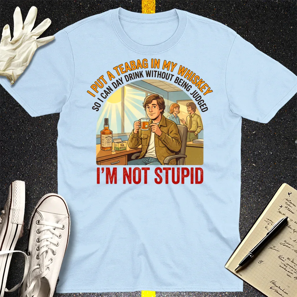 Teabag Whiskey Genius T-Shirt - Light Blue