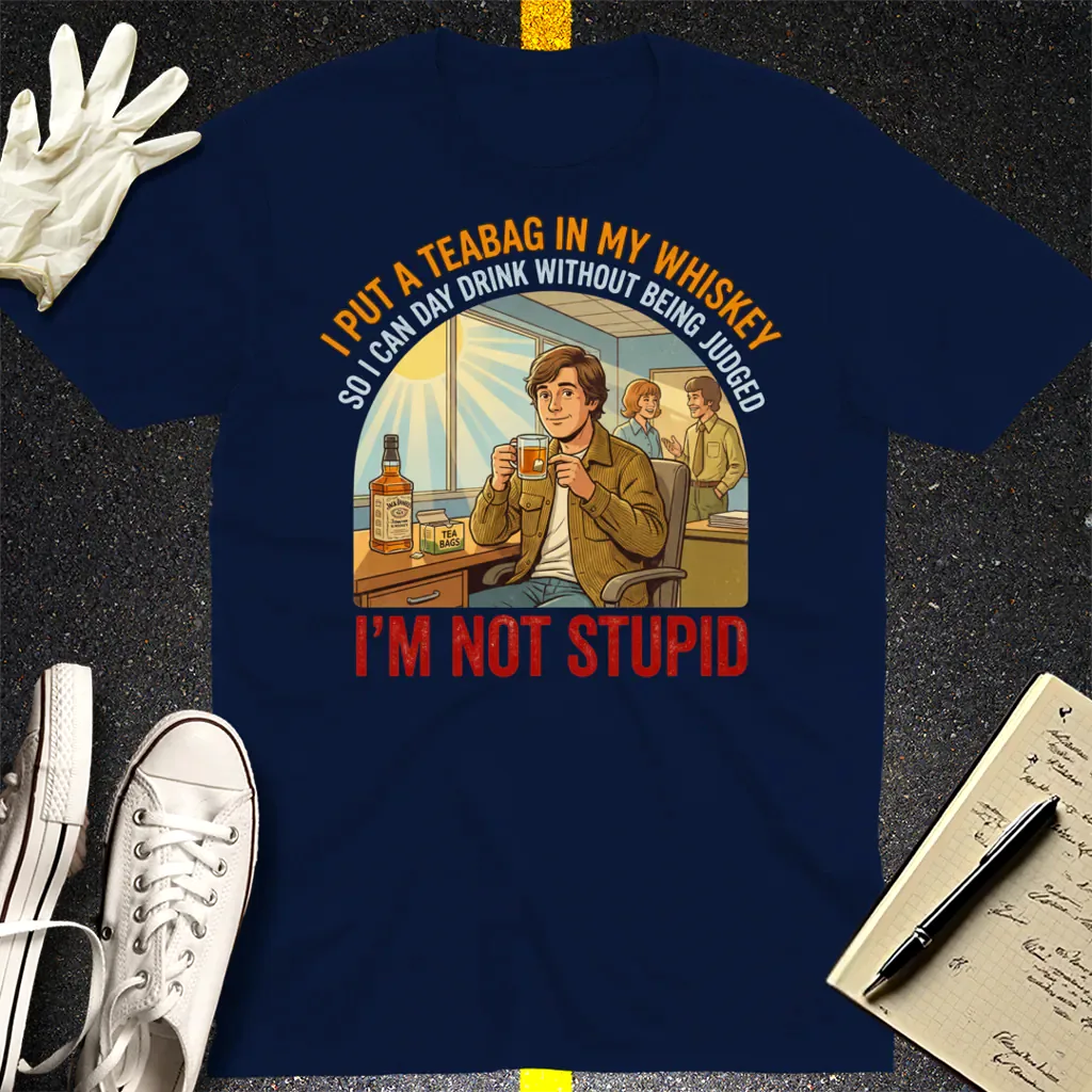 Teabag Whiskey Genius T-Shirt - Navy