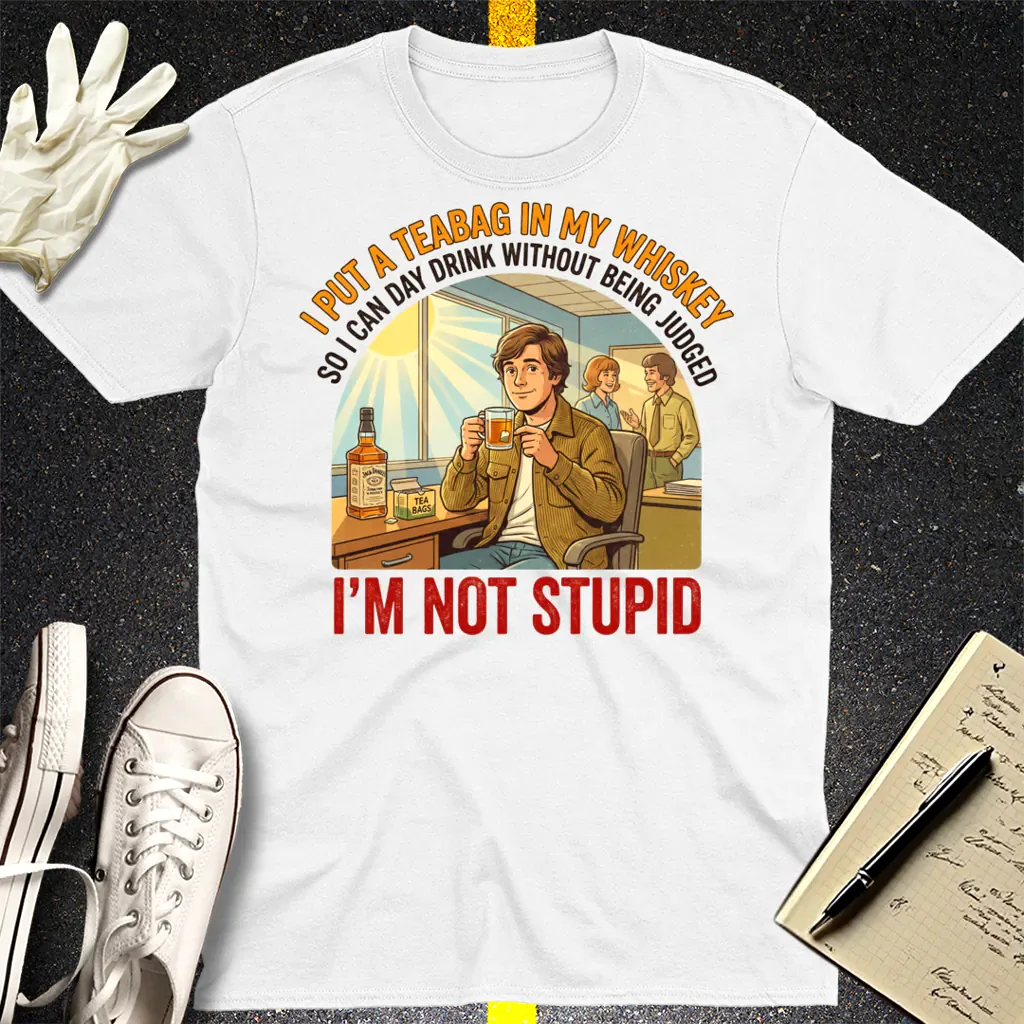Teabag Whiskey Genius T-Shirt - White