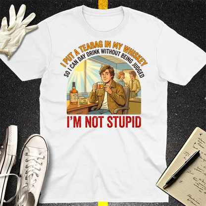 Teabag Whiskey Genius T-Shirt - White
