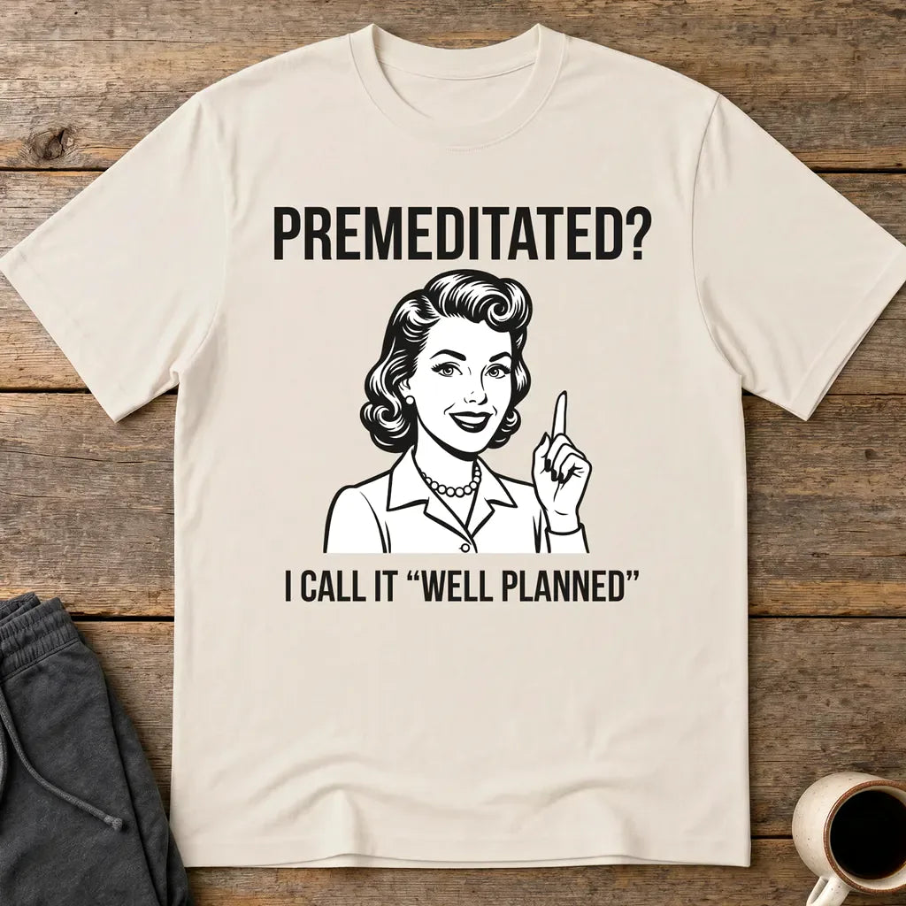 Well Planned Humor T-Shirt - Ice Grey