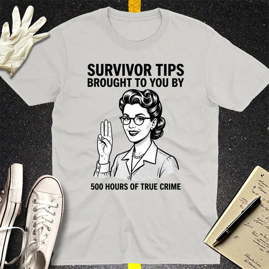 Survivor Tips Vintage T-Shirt - Ice Grey