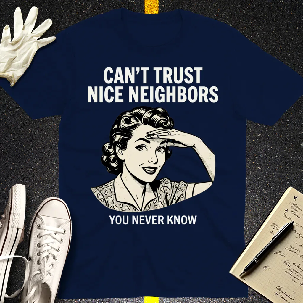 Can't Trust Nice Neighbors T-Shirt - Navy