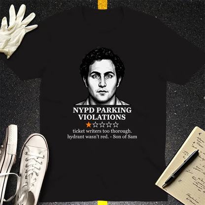 NYPD Parking Violation Review T-Shirt - Black