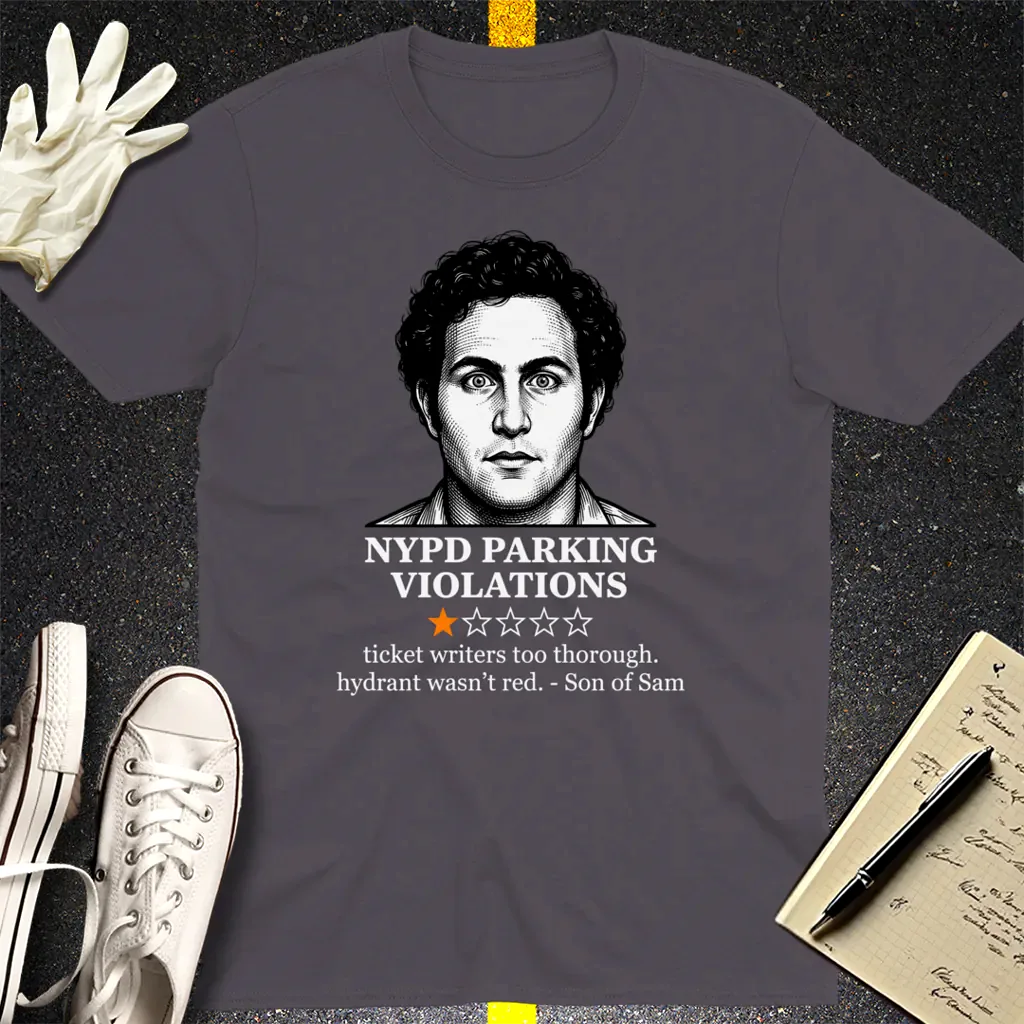 NYPD Parking Violation Review T-Shirt - Charcoal