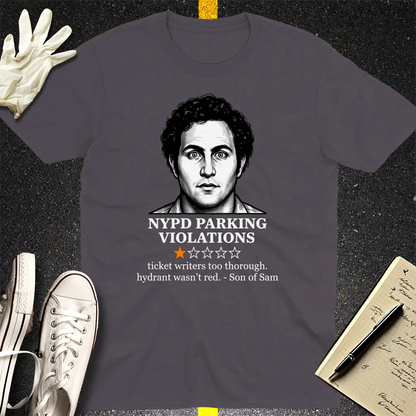 NYPD Parking Violation Review T-Shirt - Charcoal