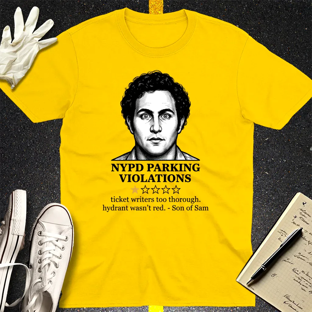 NYPD Parking Violation Review T-Shirt - Daisy
