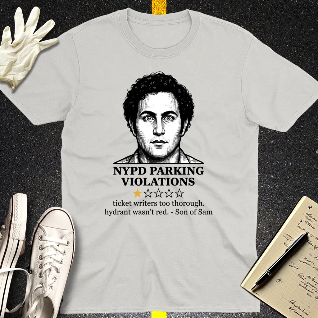 NYPD Parking Violation Review T-Shirt - Ice Grey