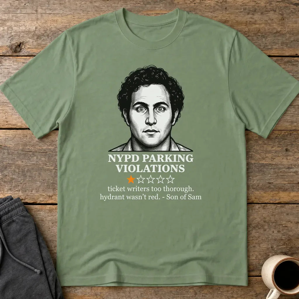 NYPD Parking Violation Review T-Shirt - Military Green