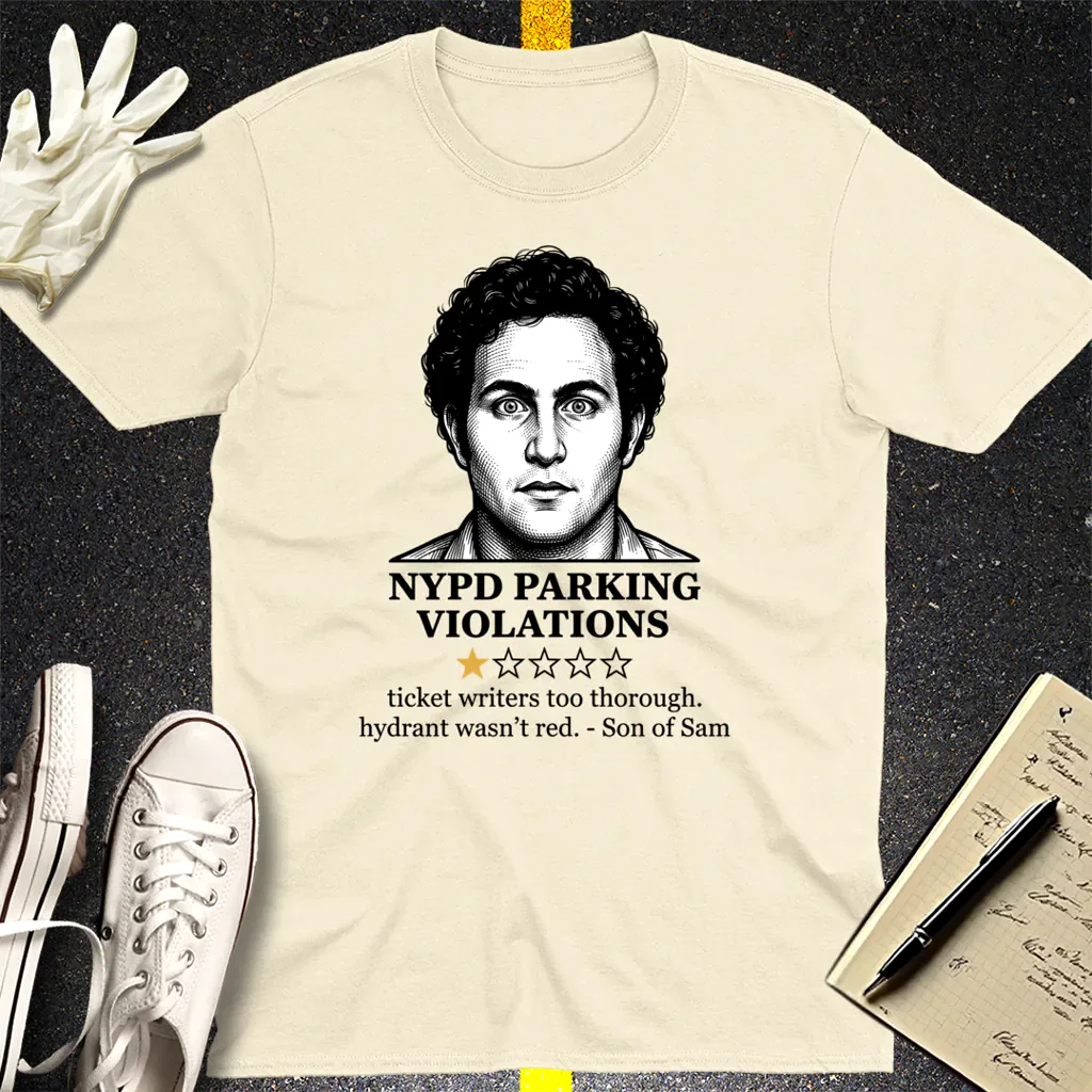 NYPD Parking Violation Review T-Shirt - Natural