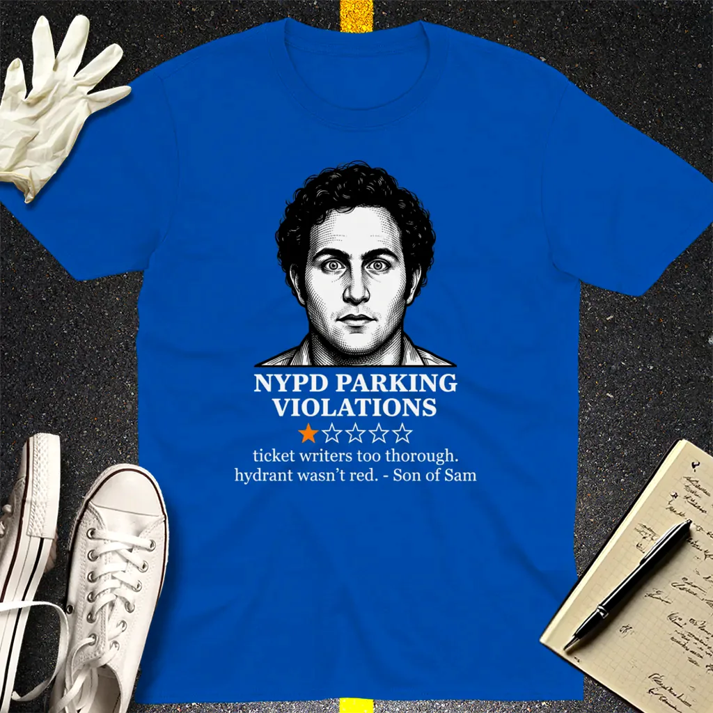 NYPD Parking Violation Review T-Shirt - Royal