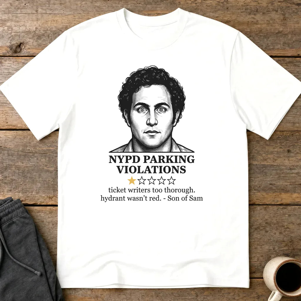 NYPD Parking Violation Review T-Shirt - White