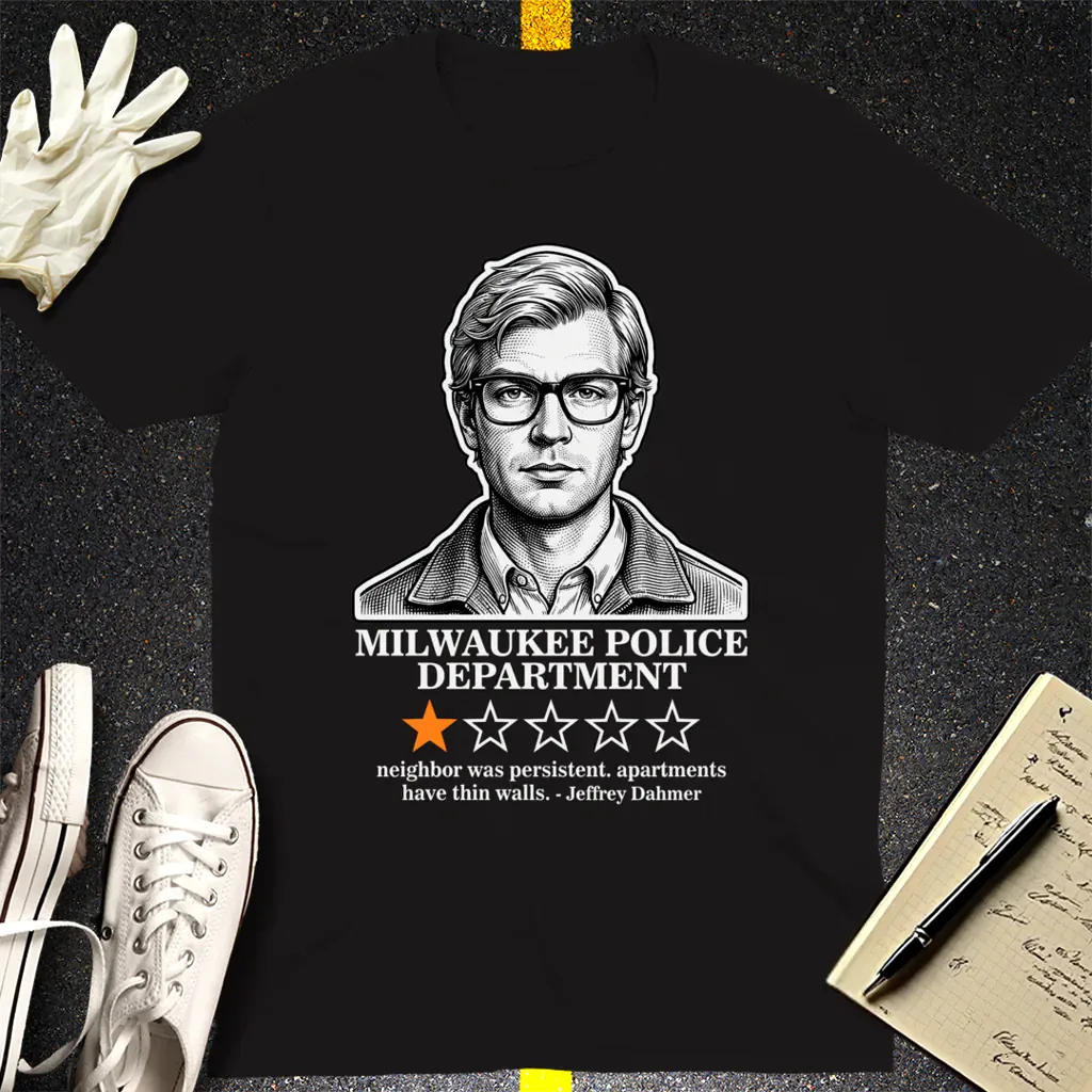 Milwaukee Police 1-Star Review T-Shirt - Black