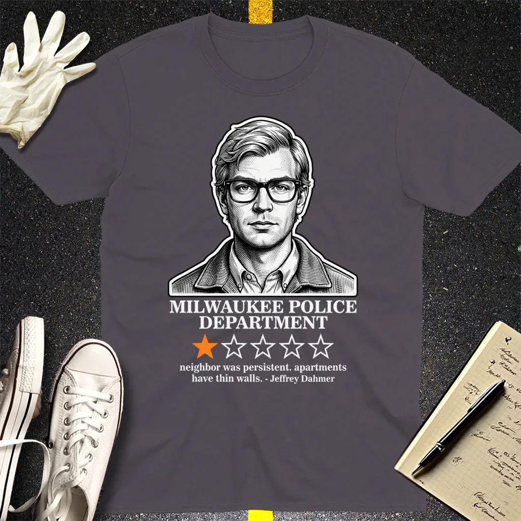 Milwaukee Police 1-Star Review T-Shirt - Charcoal