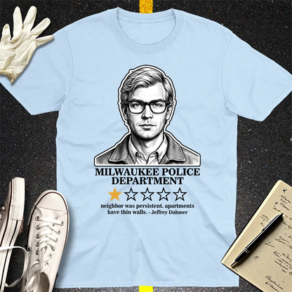 Milwaukee Police 1-Star Review T-Shirt - Light Blue