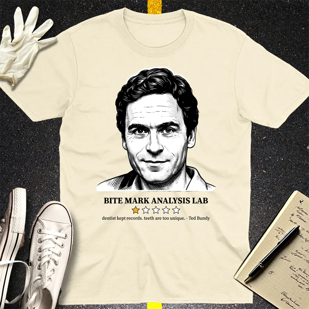 One-Star Bite Mark Lab Review T-Shirt - Natural