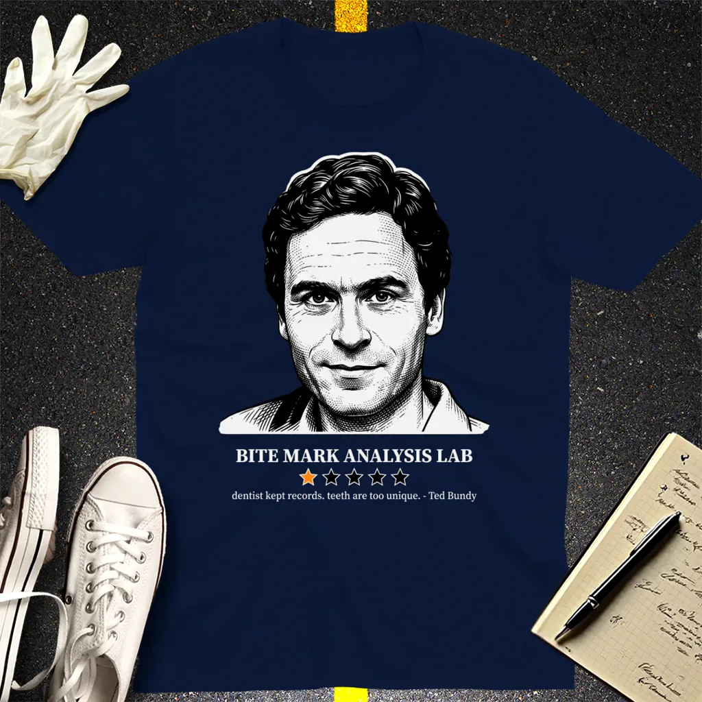 One-Star Bite Mark Lab Review T-Shirt - Navy