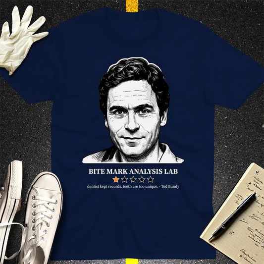 One-Star Bite Mark Lab Review T-Shirt - Navy