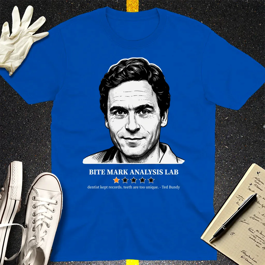 One-Star Bite Mark Lab Review T-Shirt - Royal