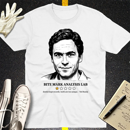 One-Star Bite Mark Lab Review T-Shirt - White