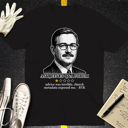 Ask Jeeves Fail Review T-Shirt - Black