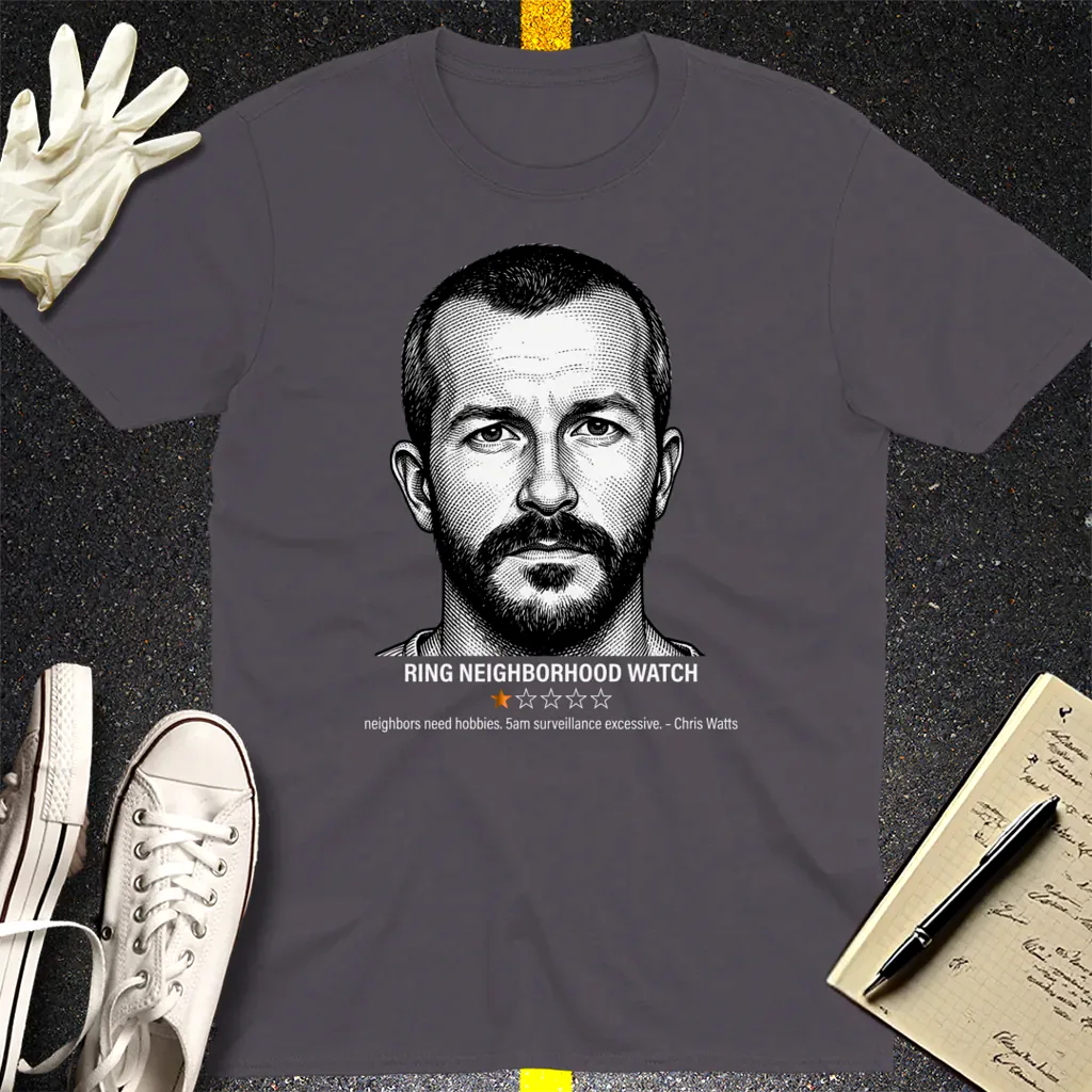 Chris Watts One-Star Criminal T-Shirt - Charcoal