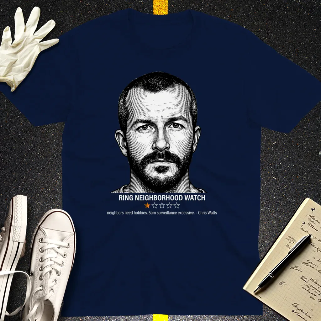 Chris Watts One-Star Criminal T-Shirt - Navy