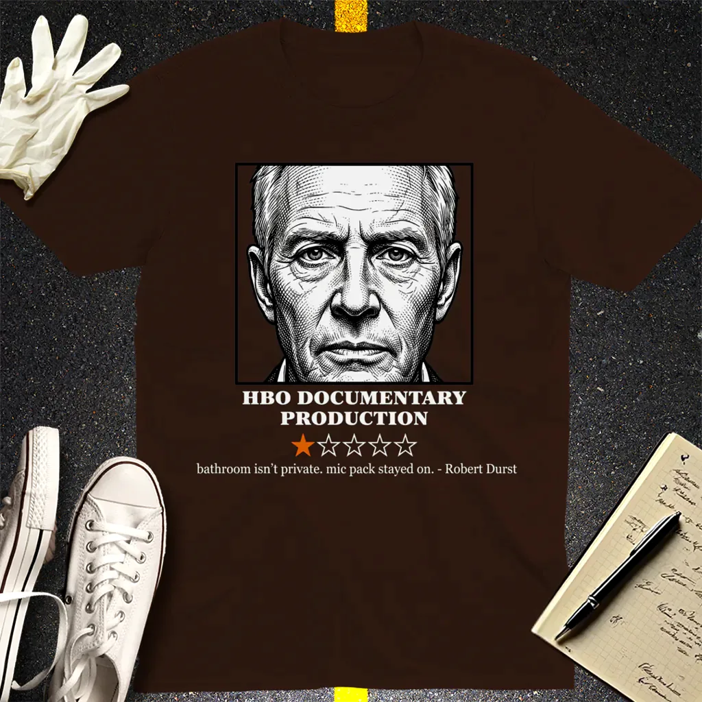 Robert Durst HBO Review T-Shirt - Dark Chocolate