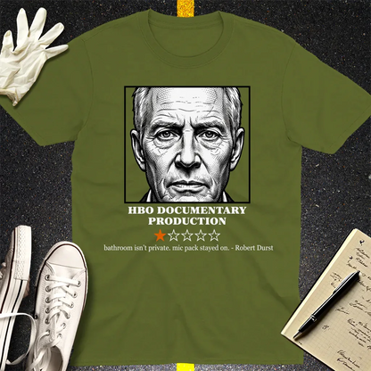 Robert Durst HBO Review T-Shirt - Military Green