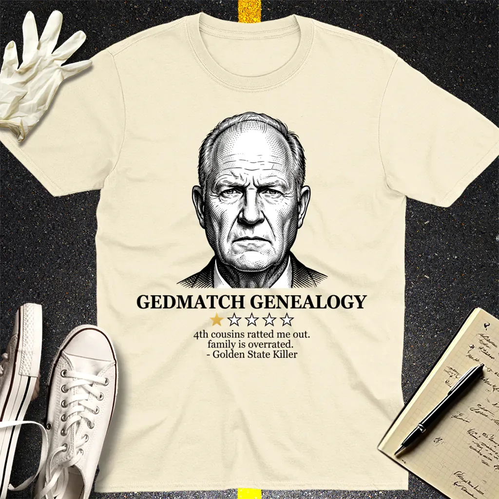 GEDmatch Genealogy Review T-Shirt - Natural
