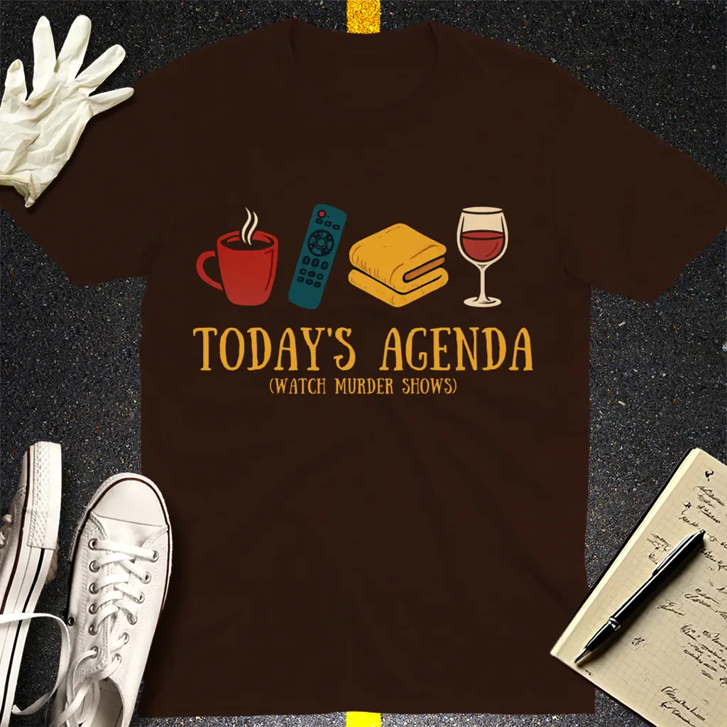 Murder Shows & Chill T-Shirt - Dark Chocolate