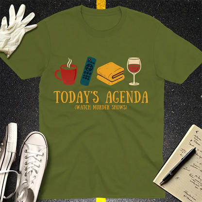 Murder Shows & Chill T-Shirt - Military Green