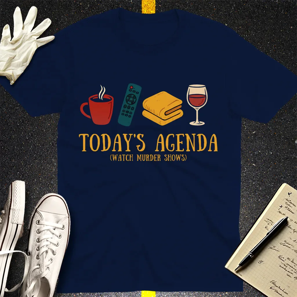 Murder Shows & Chill T-Shirt - Navy