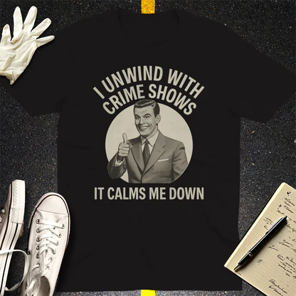 Crime Show Therapy T-Shirt - Black