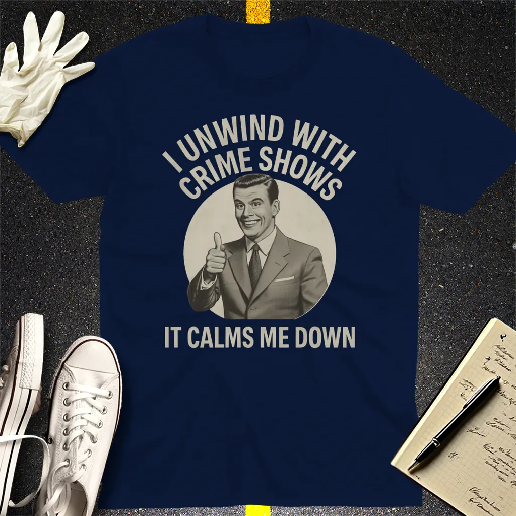Crime Show Therapy T-Shirt - Navy