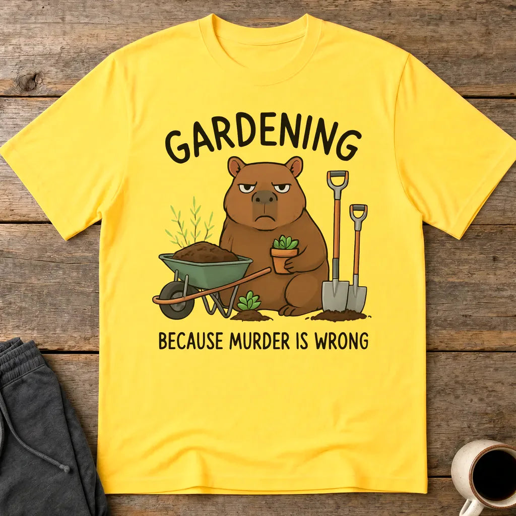 Gardening Bear Justice T-Shirt - Daisy