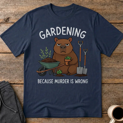 Gardening Bear Justice T-Shirt - Navy