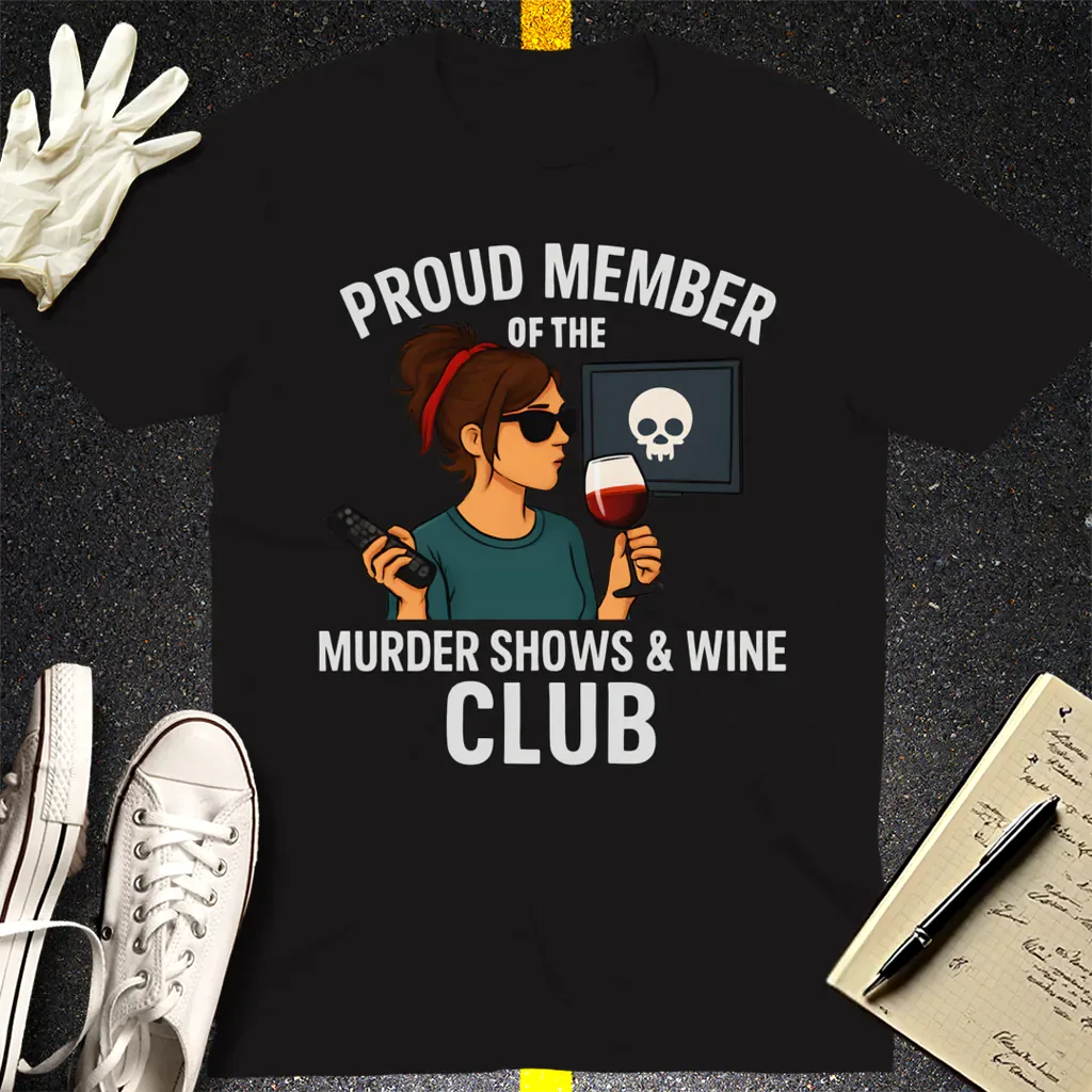 Murder Shows & Wine Club T-Shirt - Black