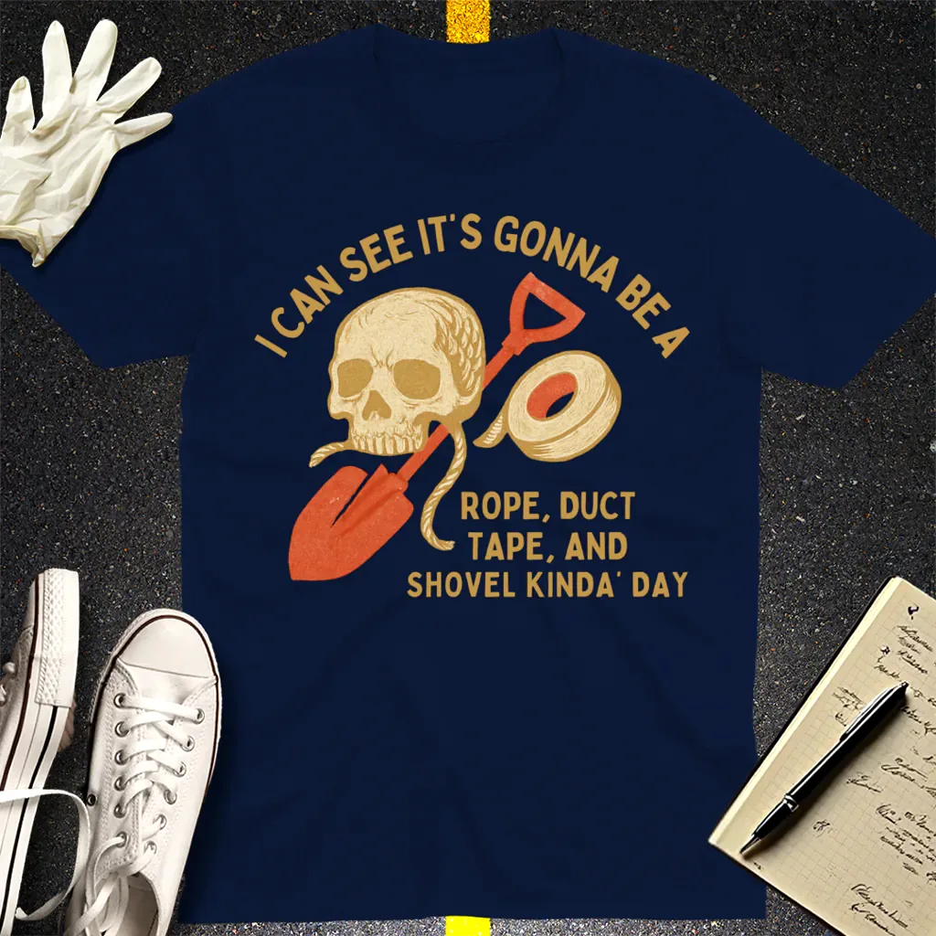 Rope, Tape & Shovel Day T-Shirt - Navy