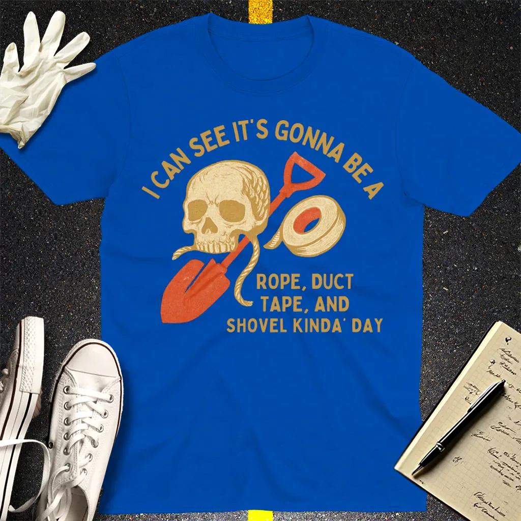 Rope, Tape & Shovel Day T-Shirt - Royal