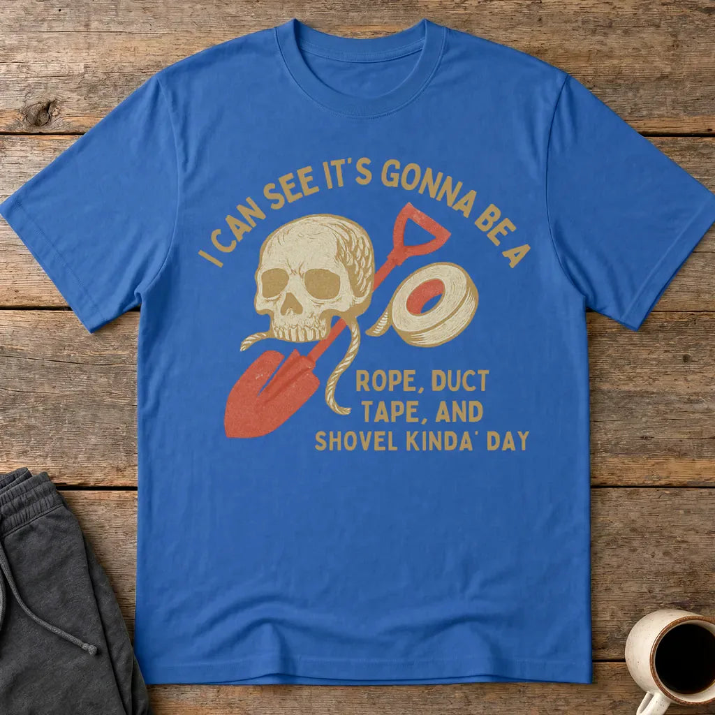 Rope, Tape & Shovel Day T-Shirt - Royal