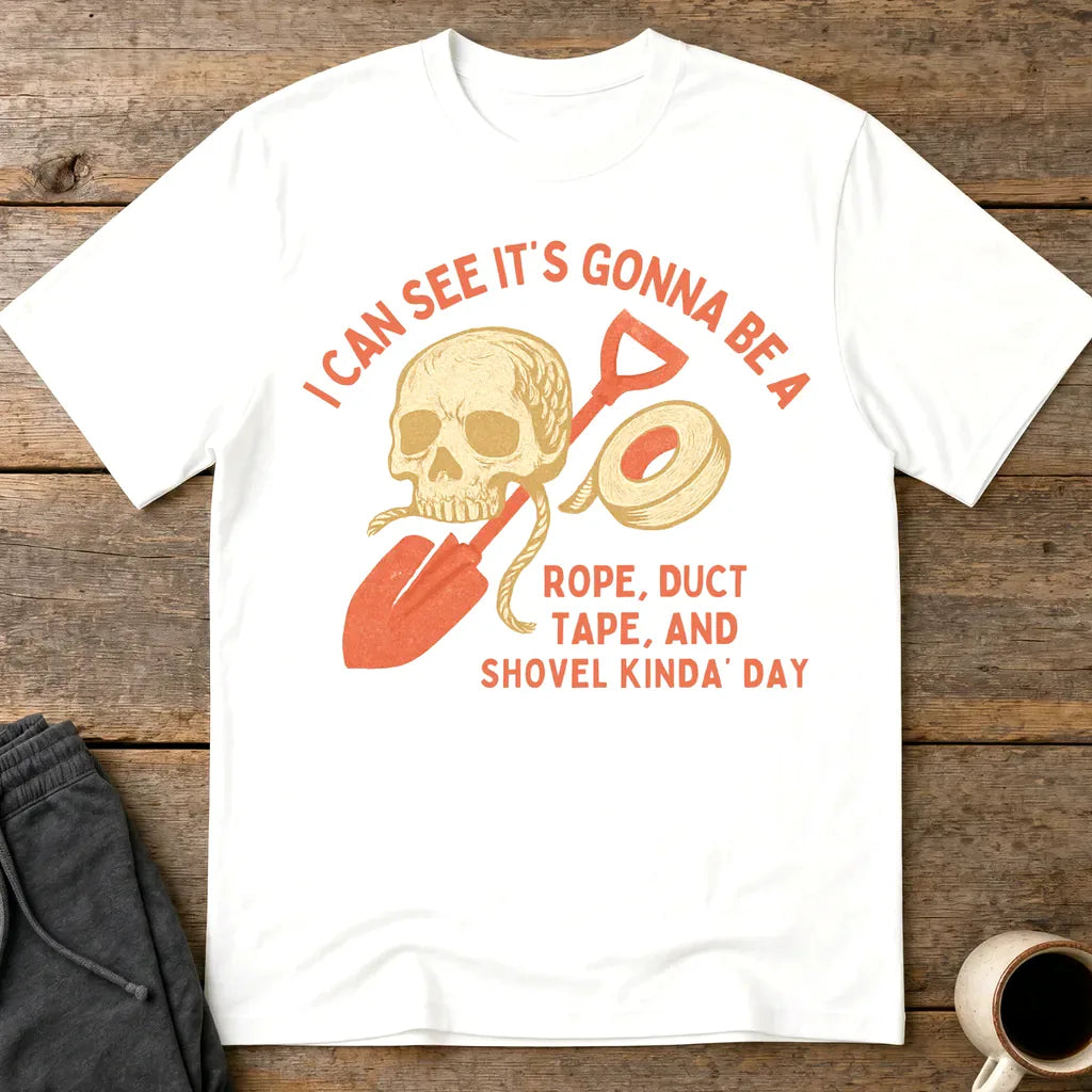 Rope, Tape & Shovel Day T-Shirt - White