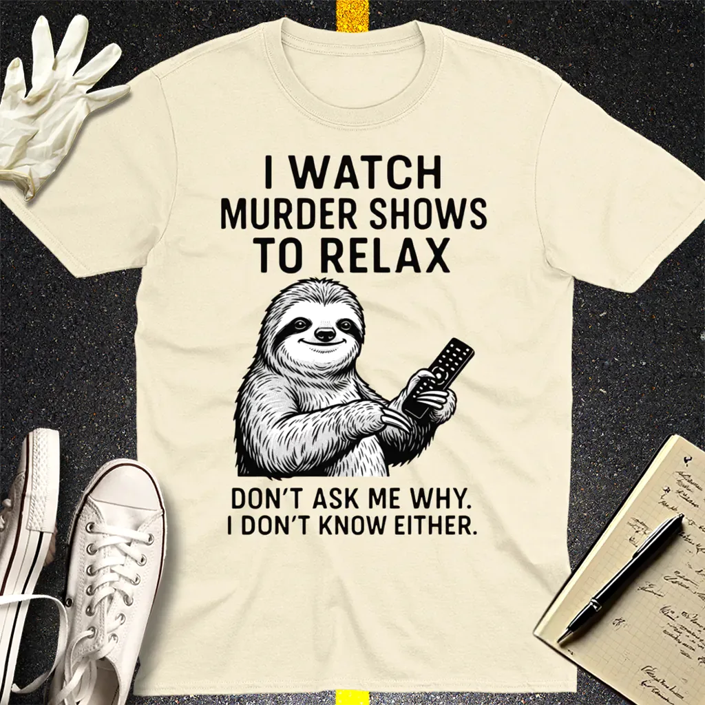 Murder Show Sloth T-Shirt - Natural