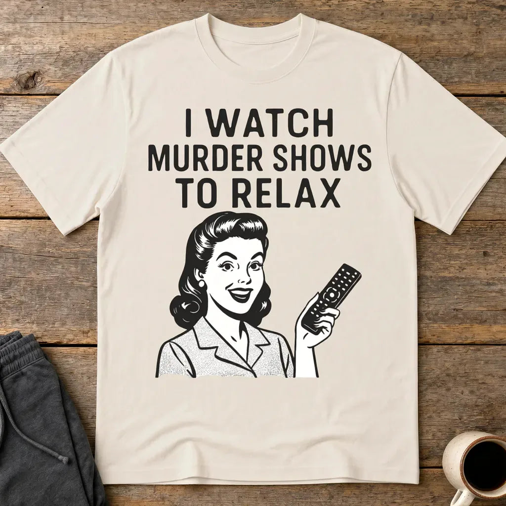 Murder Shows & Chill T-Shirt - Ice Grey