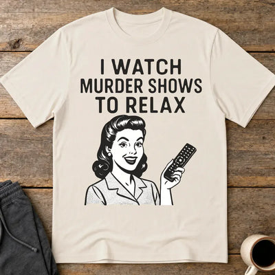 Murder Shows & Chill T-Shirt - Ice Grey