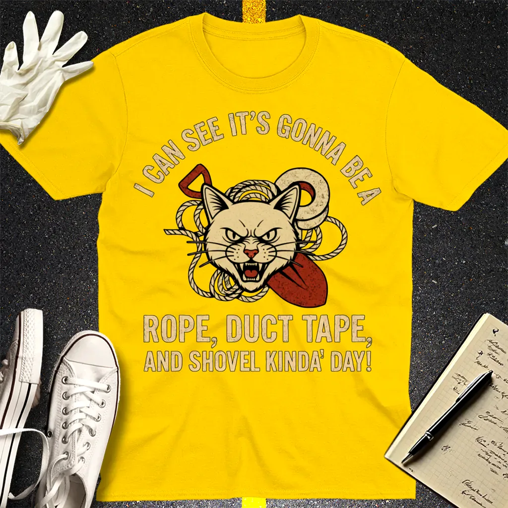 Rope, Duct Tape & Shovel T-Shirt - Daisy