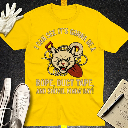 Rope, Duct Tape & Shovel T-Shirt - Daisy
