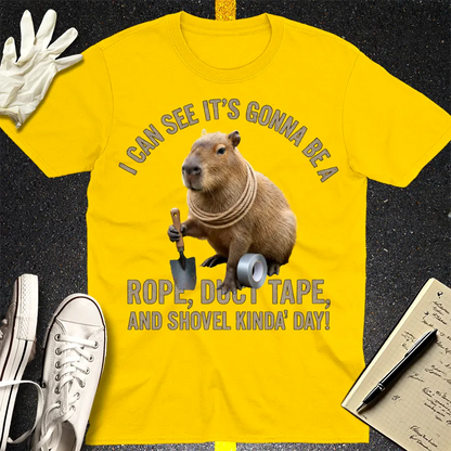 Shovel Kinda Day Capybara T-Shirt - Daisy
